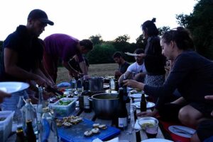 Domaine de Boisbuchet lake dinner